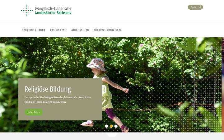 Screenshot of evangelische-kita-sachsen.de