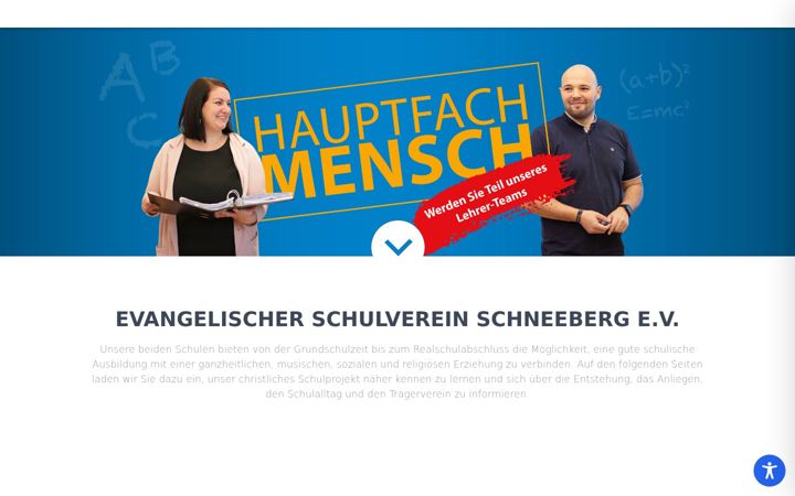 Screenshot of evangelische-schule-schneeberg.de