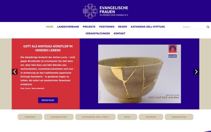 Screenshot di evangelischefrauen.de