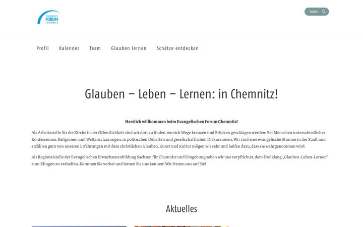 Screenshot of evangelisches-forum.org