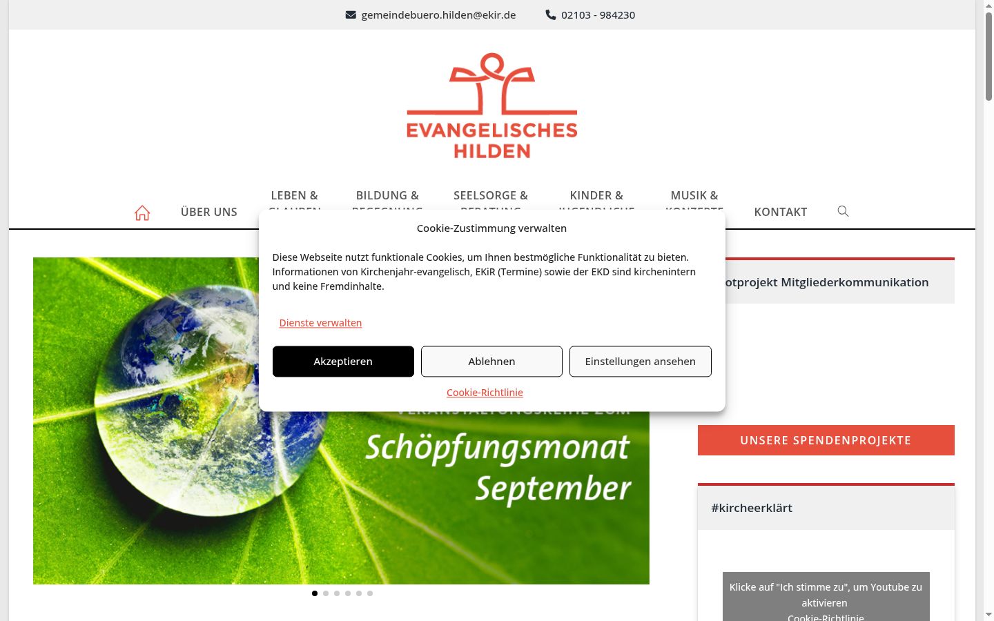 Screenshot tal-banner tal-kunsens muri qabel kwalunkwe interazzjoni