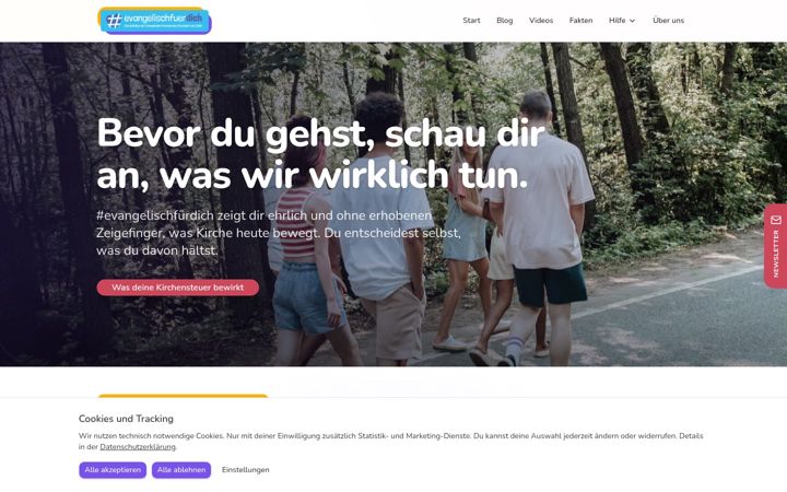 Screenshot of evangelischfuerdich.de