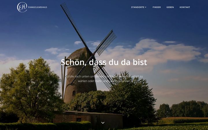 Screenshot of evangeliumshaus.de