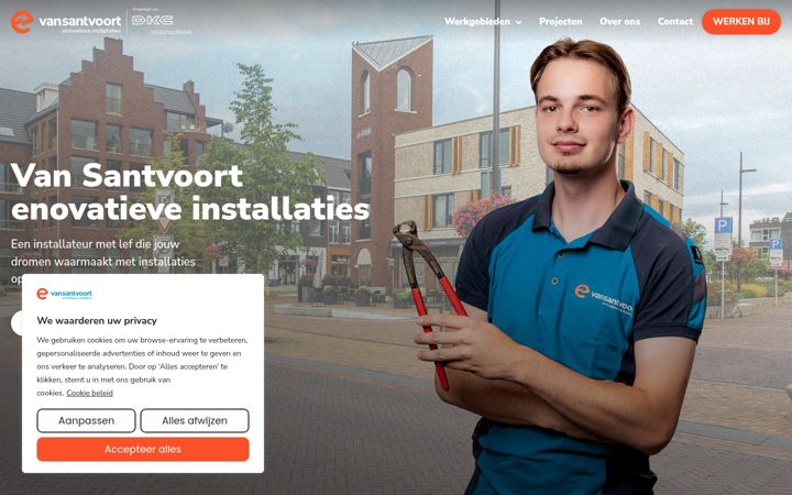 Skærmbillede af evansantvoort.nl