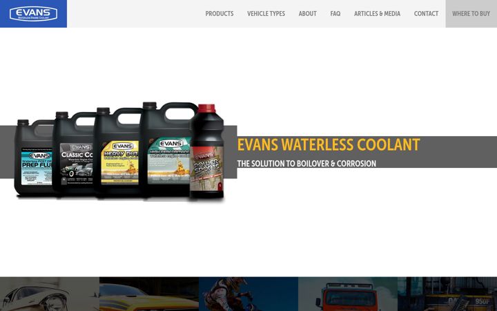 Screenshot von evanscooling.co.za