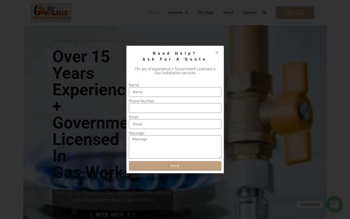Screenshot of evansgasinstallation.co.ke