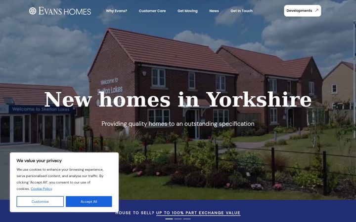 Screenshot of evanshomes.com