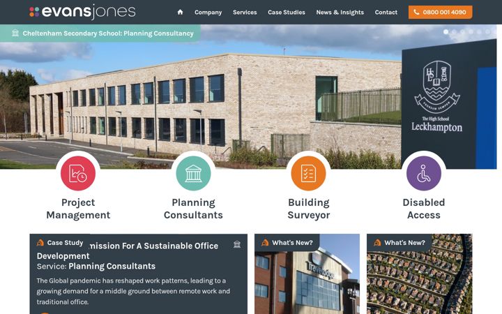 Screenshot of evansjones.co.uk
