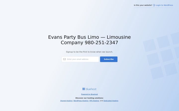 Screenshot of evanspartybuslimo.com