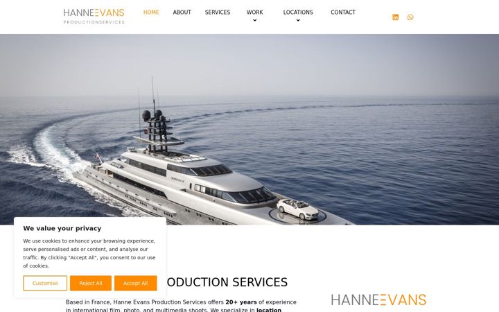 Screenshot of evansprodservices.com