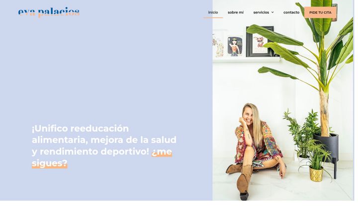 Screenshot of evapalaciosnutricion.com