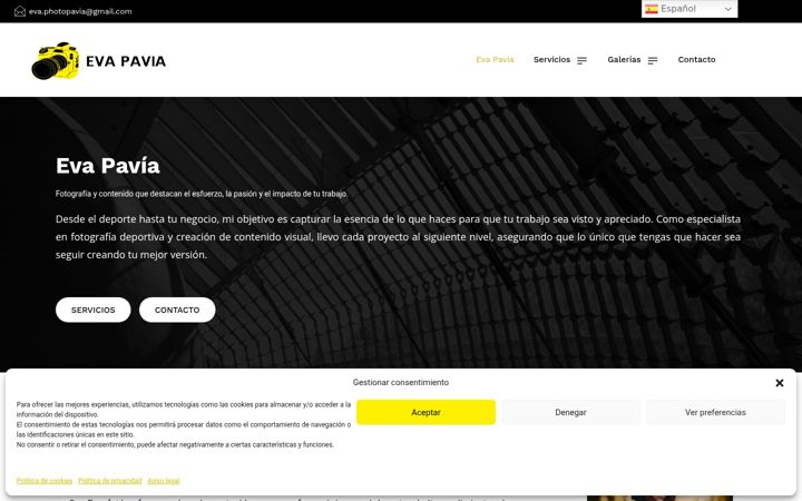 Screenshot di evapavia.eu