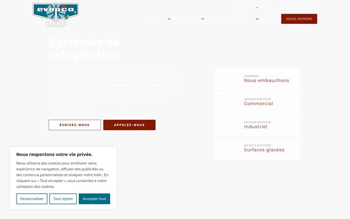 Screenshot of evapcolmp.ca