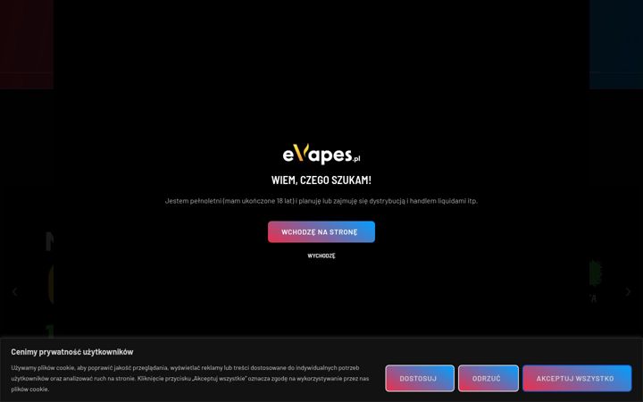 Screenshot di evapes.pl