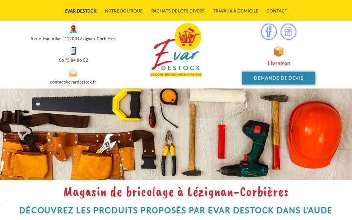 Screenshot di evardestock.fr