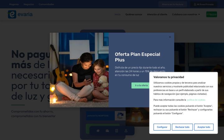Screenshot of evaria.es