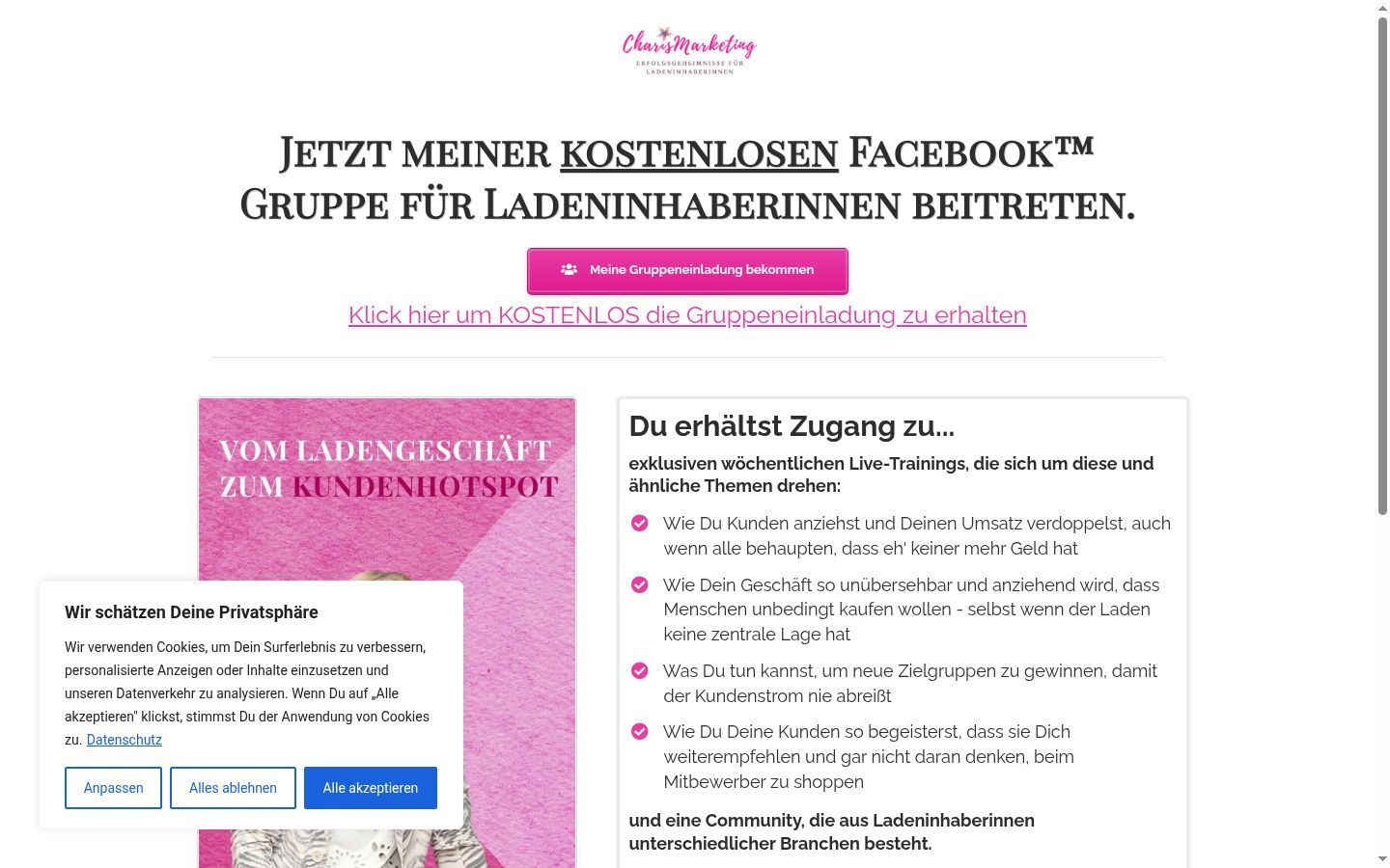 Screenshot tal-banner tal-kunsens muri qabel kwalunkwe interazzjoni