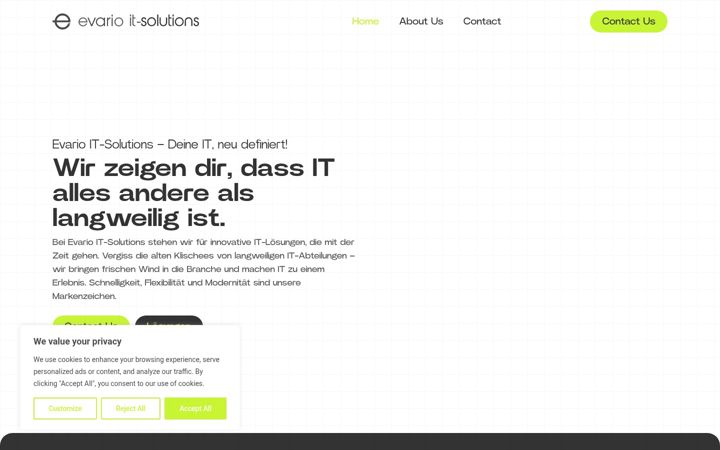Screenshot of evario-itsolutions.at