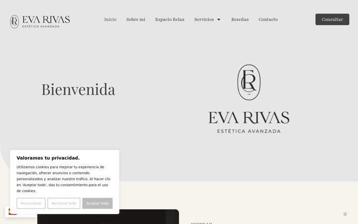 Screenshot of evarivasestetica.com