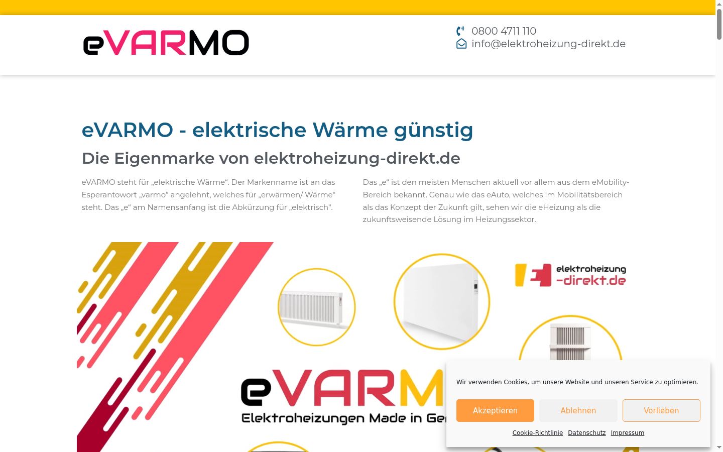 Screenshot van de toestemmingsbanner zoals getoond vóór enige interactie