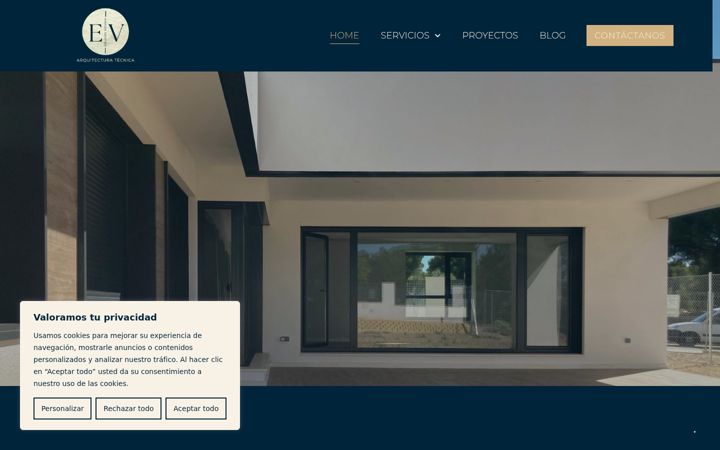 Screenshot von evarquitecturatecnica.es