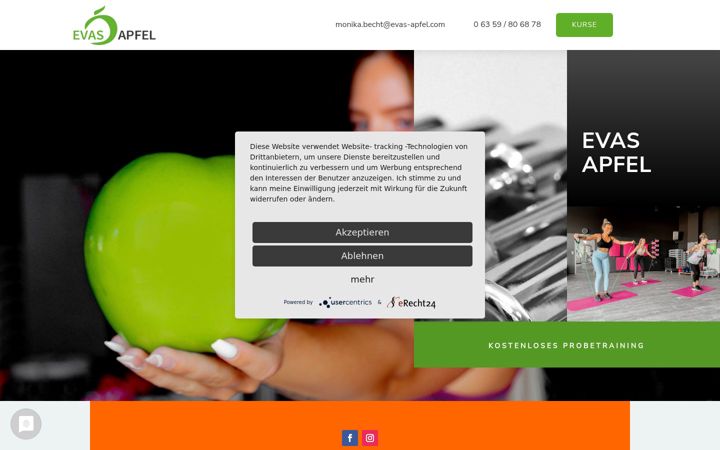 Screenshot of evas-apfel.com