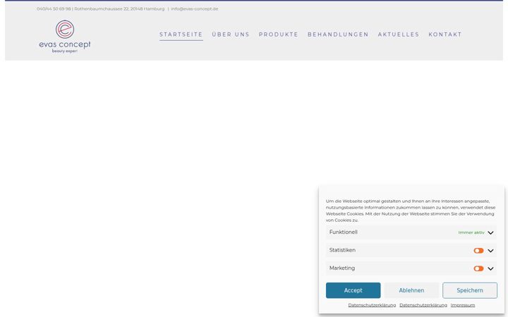 Screenshot van evas-concept.de