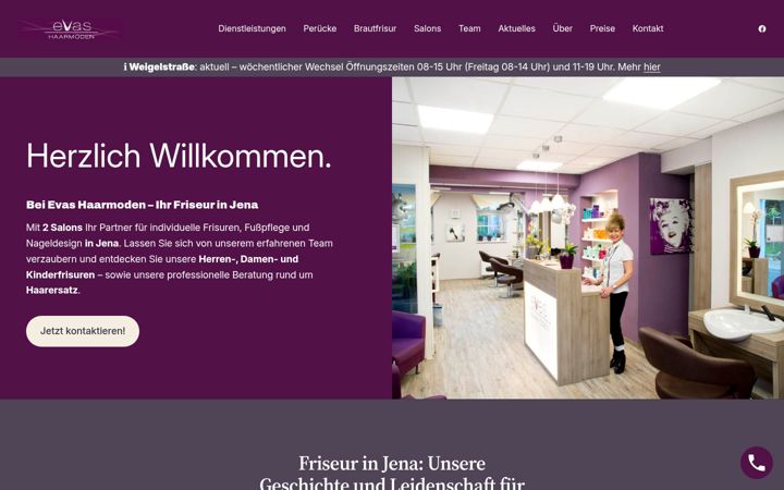 Screenshot of evas-haarmoden-jena.de