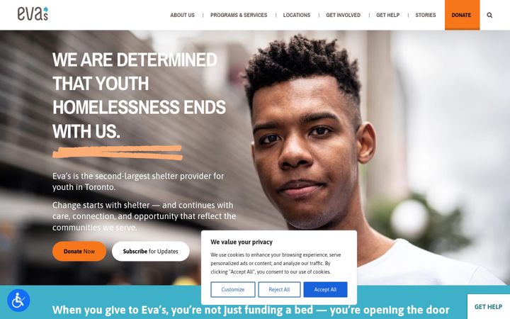 Screenshot of evas.ca
