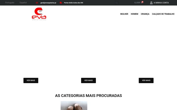 Екранна снимка на evasapatarias.pt