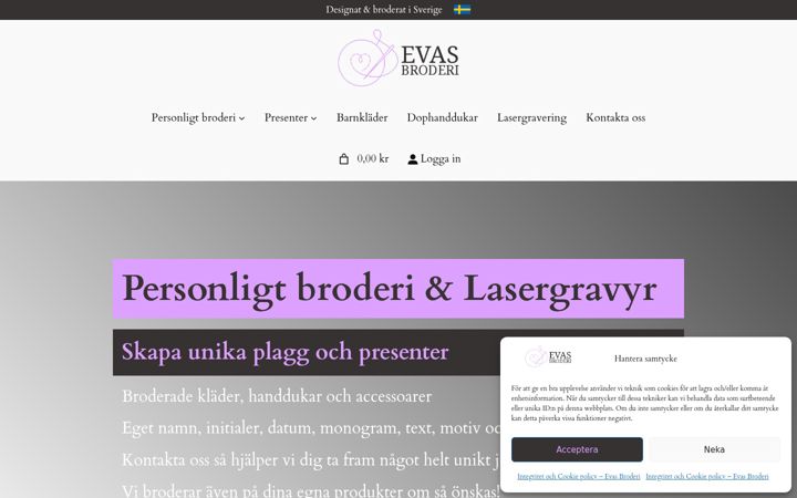 Ekraanipilt saidist evasbroderi.se