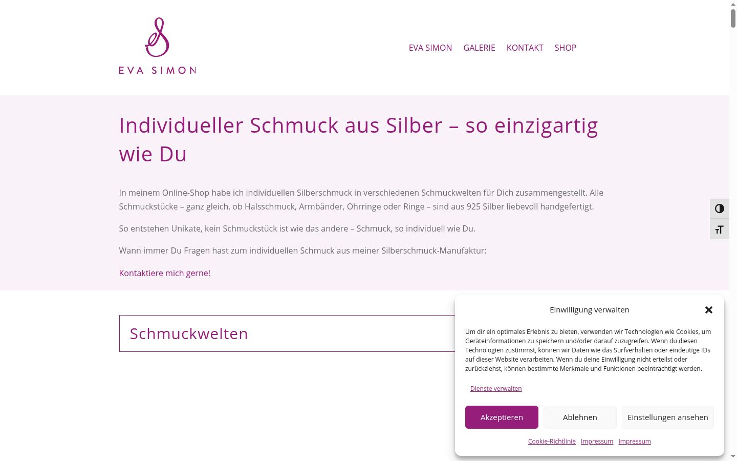 Screenshot del banner di consenso mostrato prima di qualsiasi interazione