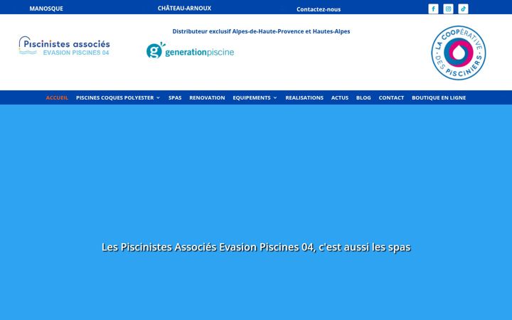 Screenshot di evasion-piscines04.fr