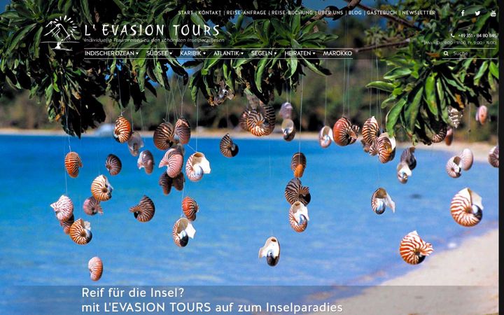 Screenshot van evasion-tours.de