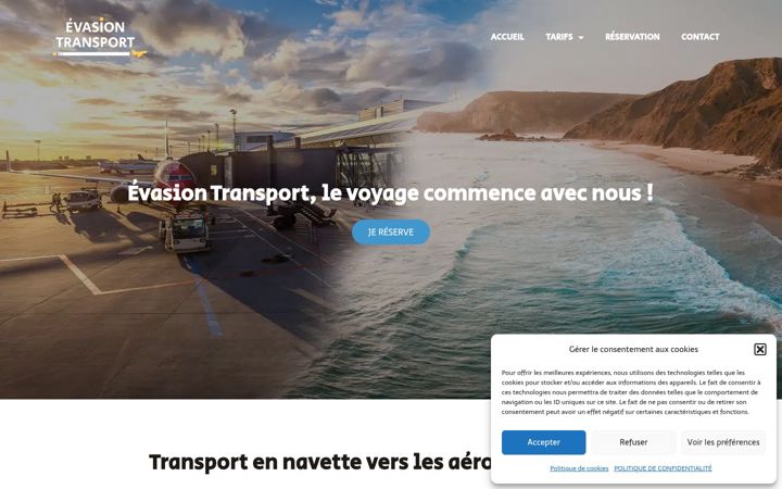 Screenshot di evasion-transport.fr