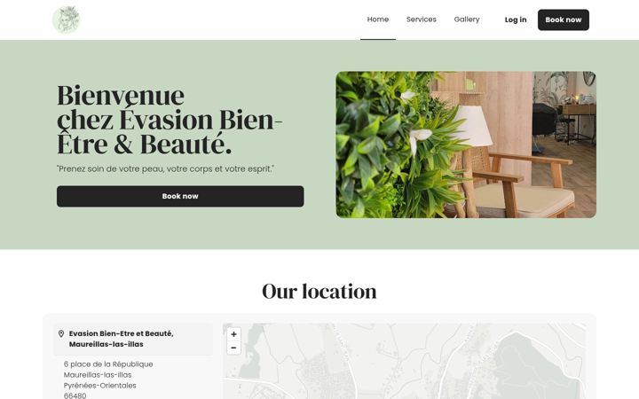 Screenshot di evasionbienetreetbeaute.fr