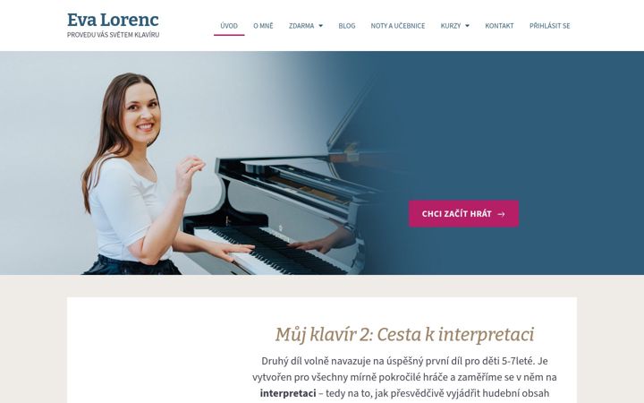 Screenshot of evasuchankova.cz