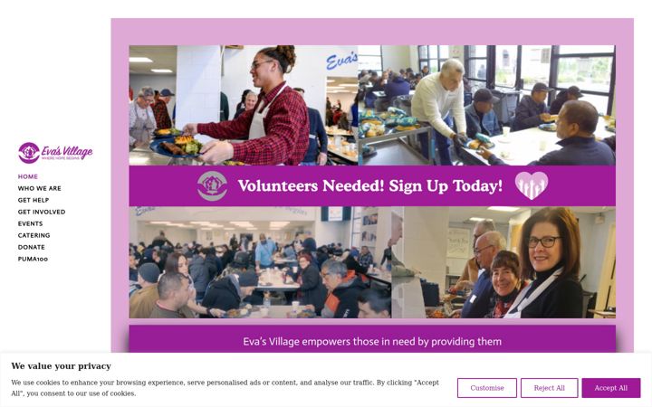 Screenshot of evasvillage.org