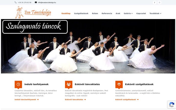 Zrzut ekranu evatanciskolaja.hu