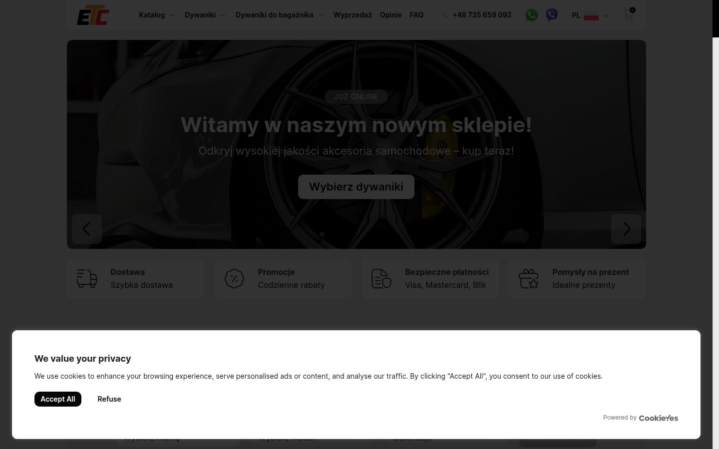 Screenshot tal-banner tal-kunsens muri qabel kwalunkwe interazzjoni