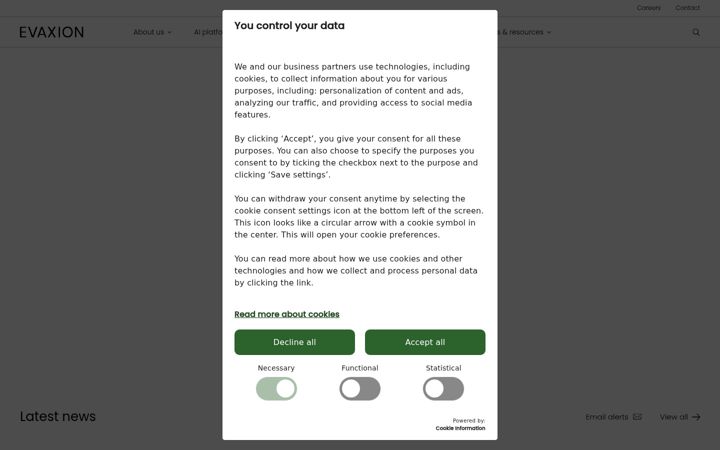 Screenshot of evaxion-biotech.com
