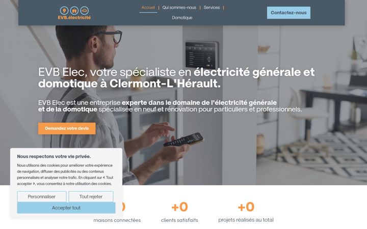Screenshot of evb-elec.fr