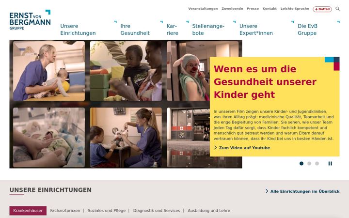 Screenshot of evb-gesundheit.de