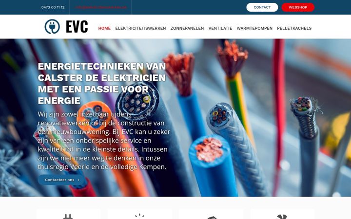 Zrzut ekranu evc-elektriciteitswerken.be