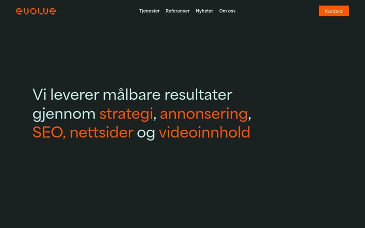 Screenshot of evco.no
