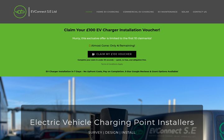 Screenshot of evconnectse.co.uk