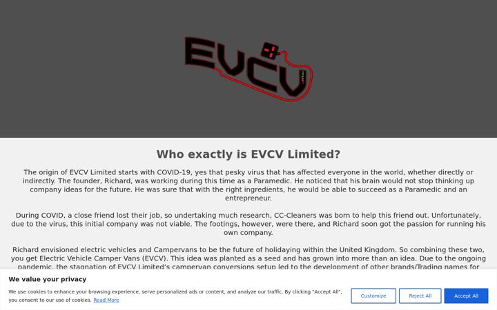 Screenshot of evcvlimited.com