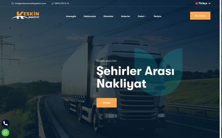 Screenshot of evdenevenakliyatbolu.com