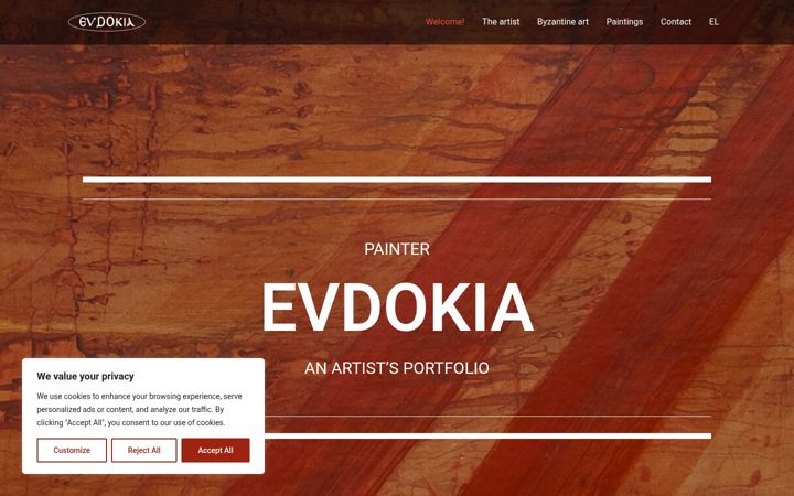 Screenshot of evdokia.eu