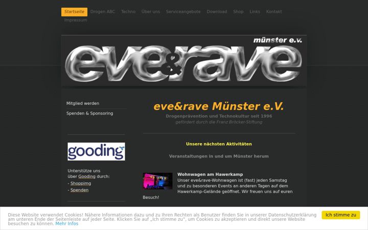 Screenshot of eve-rave.org